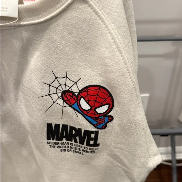 Zara Marvel Kids White Spider-Man Sweatshirt - Picture 4 of 8